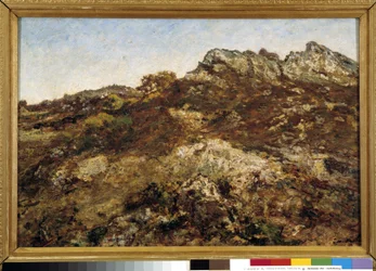 Landskap av åser (Garlaban-massivet i Provence)