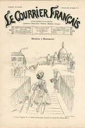Omslag til "" Le Courrier francais", nummer 5, satirisk i B & W