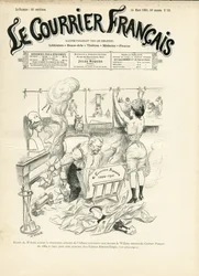 Illustrasjon av Adolphe dit Willette (1857-1926) for omslaget til Le Courrier francais