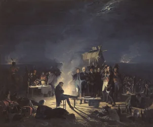 Napoleons bivuakk på slagmarken til Wagram natten fra 5. til 6. juli 1809, 1