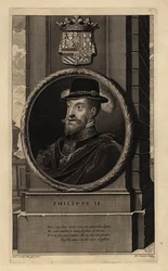 Filip II (1527-1598) (gravering)