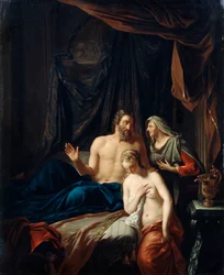 Sarah presenterer Hagar for Abraham, sent på 1600-tallet