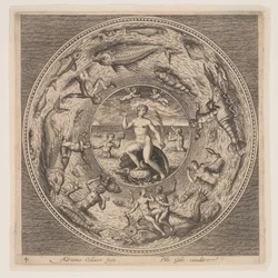 Galathea, fra et sett med design for tallerkener (Fonds de Coupe)