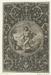 Medaljong der Mercury med staven i hånden Medaljonger med figurer fra Judgment of Paris (serietittel)
