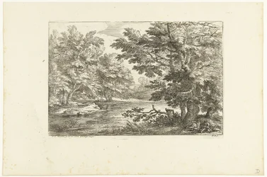 Landskap med en innsjø