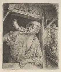 Baker blåsehorn, 1610-85.