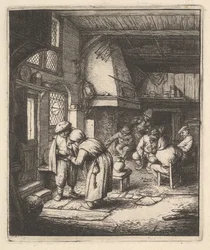 Bonde betaler regningen sin, 1600-tallet.