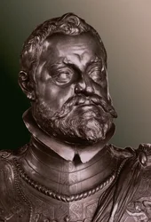 Rudolph II hellige romerske keiser (1552-1612) detalj av halvlengde portrettbyste