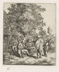 Spelemann og en ung liresvender