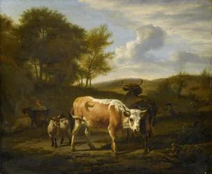Fjellandskap med kyr, 1663