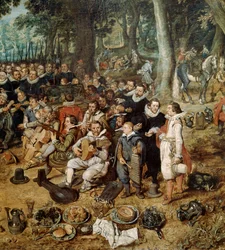 Allegori om våpenhvilen av 1609 mellom Nederland og Spania, detalj, 1600-tallet