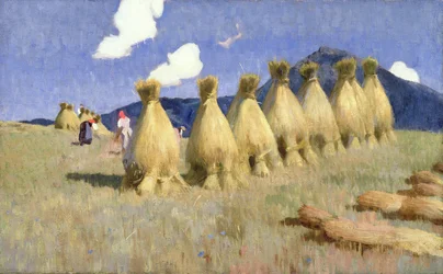 Syv kornstokker i Øvre Ungarn, ca. 1906