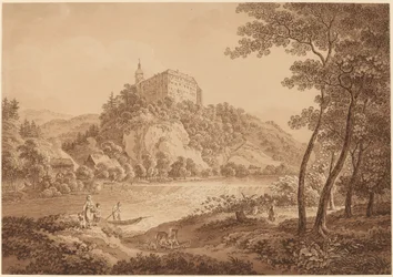 Utsikt over slottet Sachsenburg