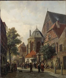 En nederlandsk gatescene, 1867
