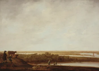 Panoramalandskap med hyrder