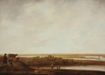 Panoramalandskap med gjetere
