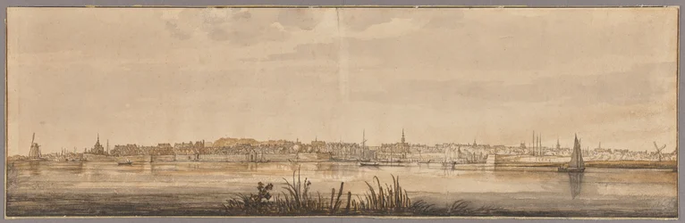 Panoramautsikt over Dordrecht og elven Maas
