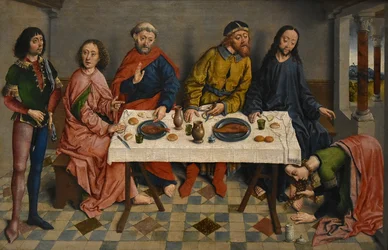 Nederlandsk: Jesus hos fariseeren Simon Jesus hos Simon av Aelbrecht Bouts