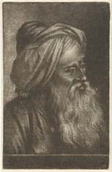 Byste av en mann med turban