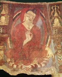 Buddha Sitting on a Lotus, 5.-6. århundre