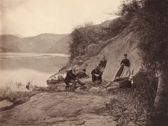 [gruppeportrett nær fang flammeklosteret, F U-nøkkel], rub. 1869.