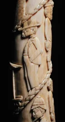 Carved Tusk, Kongo (elfenben) (detalj av 223943)