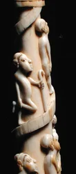 Carved Tusks, Kongo (elfenben) (detalj av 223943)