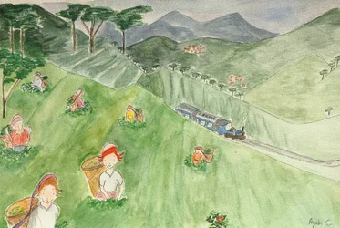 The Voyage, Darjeeling 2015 , akvarell på papir