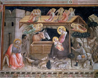 Fødselen, detalj fra The life of the Virgin and the Sacred Girdle, fra Cappella dell Sacra Cintola