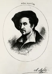 Selvportrett av Agostino Aglio (gravering)