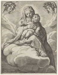 Mary med barn i skyene