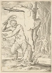 Satyr Whipping a Nymph, ca. 1590-95