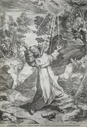 Stigmatiseringen av Saint Francis på La Verna-fjellet (1224)