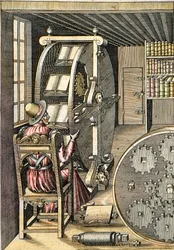 Roterende skrivebord - Fra "" Le Diverse et Artifiose Machine "av Agostino Ramelli (1531-1608) - Paris 1588