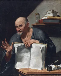 Dionysius Cato (3. eller 4. århundre) - Maleri av Agostino Scilla (1629-1700), - Olje på lerret, 98,5x80,6 - Privat samling