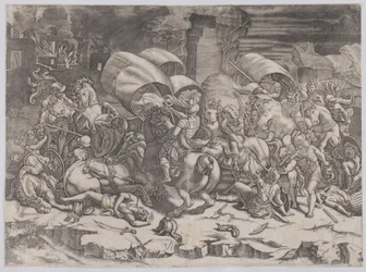 Battle with a Cutlass, 1530-31.