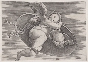 Eros stjeler mannens skjold, ca. 1514-36.