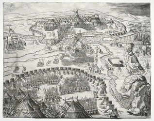 Posisjonen og leiren til hærene til Charles V og Soliman II