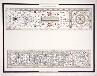 Eksemplarer av mosaikkene, fra keiserens grav, ca. 1815 (blyant, penn, blekk, w/c)