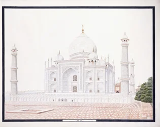 The Taj, ca. 1815 (blyant, penn, grått blekk, m/c)