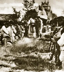 En gruppe Cristeros samlet seg til hemmelige andakter, ca. 1926
