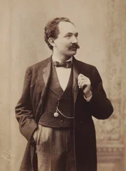 Portrett av pianist og komponist Leopold Godowsky 1870-1938, ca. 1895.