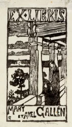 Exlibris for Mary og Axel Gallén