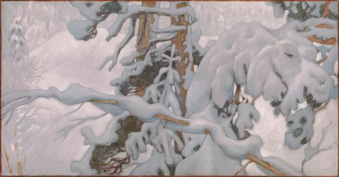 Vinter, studie til freskene i Jusélius-mausoleet