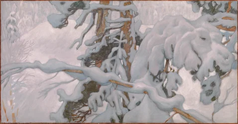 Vinter, studier for freskene i Juselius-mausoleet