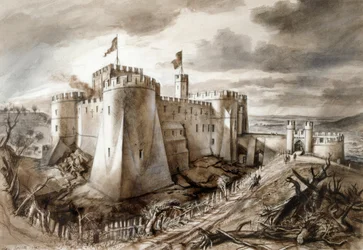 Goodrich Castle, sent på 1200-tallet, c1959