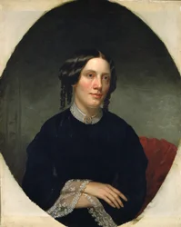 Portrett av Harriet Beecher Stowe 1811-1896, 1853
