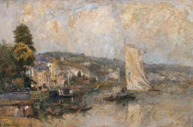 Seinen ved La Bouille, nær Rouen, cirka 1904 (olje på lerret)