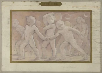 Skisse for Salle des Fêtes på Hôtel de Ville i Paris: Cotillons, mellom 1889 og 1895 (olje)