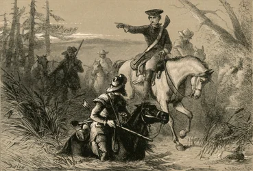Major Washington på sitt oppdrag til den franske sjefen, 1877.